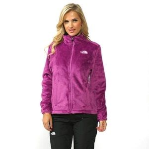 North Face purple plush fleece jacket